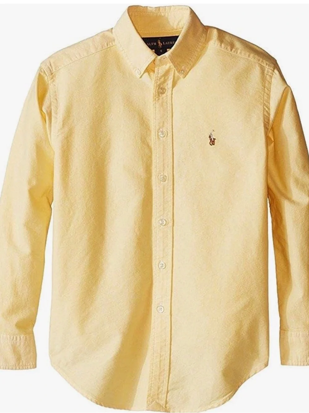 Ralph Lauren Pale Yellow Long-Sleeve Button-Down Shirt